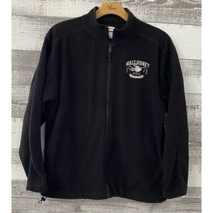 Walt Disney World Unisex Black Mickey Mouse Full Zip Fleece Jacket Size Med